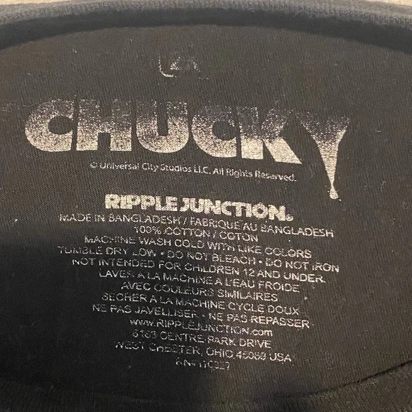 Ripple Junction Chucky Black and Red Tee - Picture 5 of 5